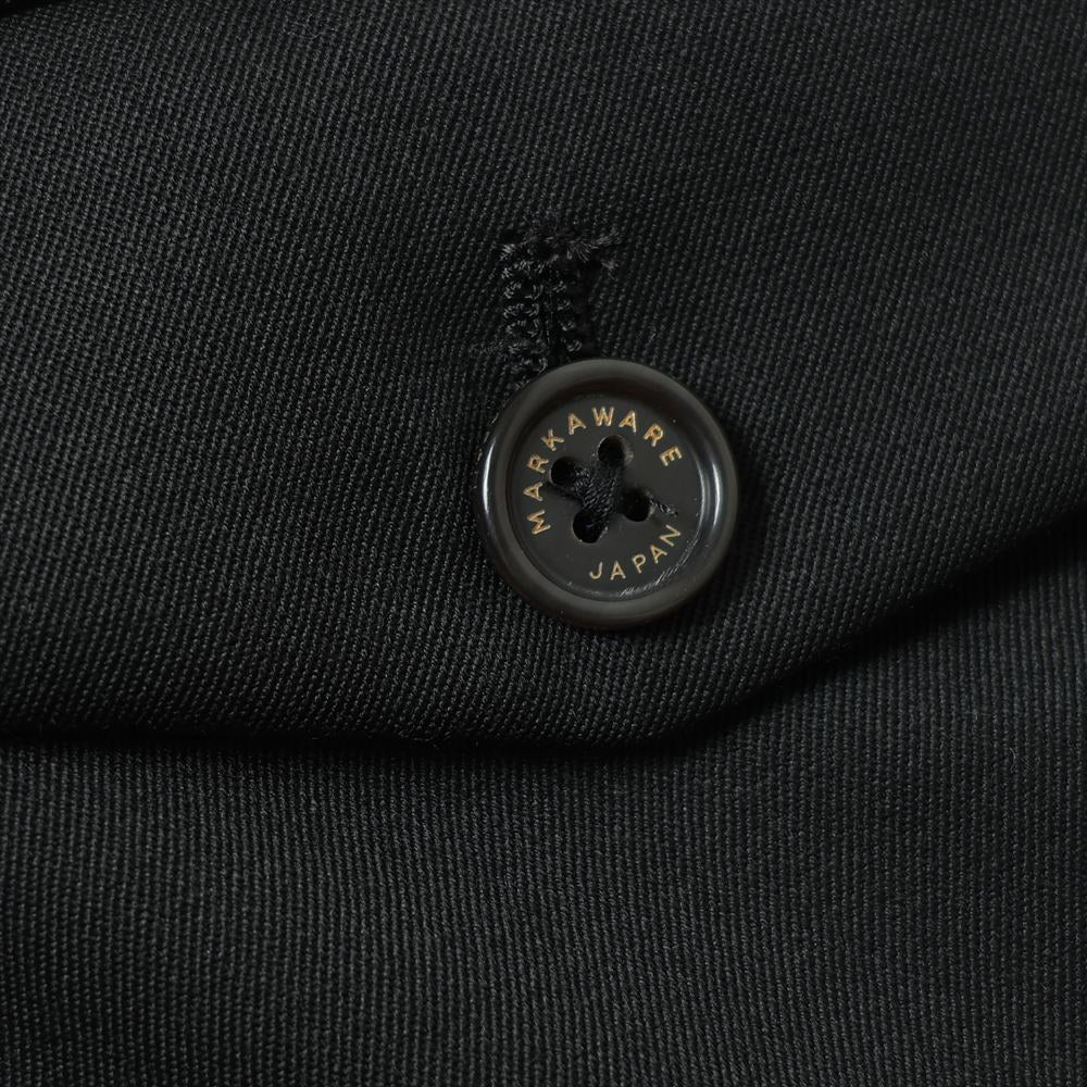 DOUBLE PLEATED WIDE TROUSERS ORGANIC WOOL GABARDINE