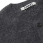 GARMENT-DYED BABY ALPACA FUR KNIT CREW-NECK CARDIGAN