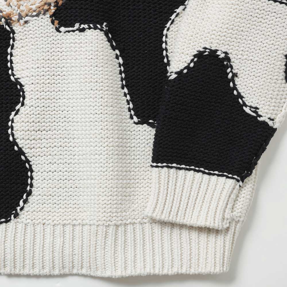 doublet(ダブレット)ACTING COW KNIT PULLOVER (26SS58KN215