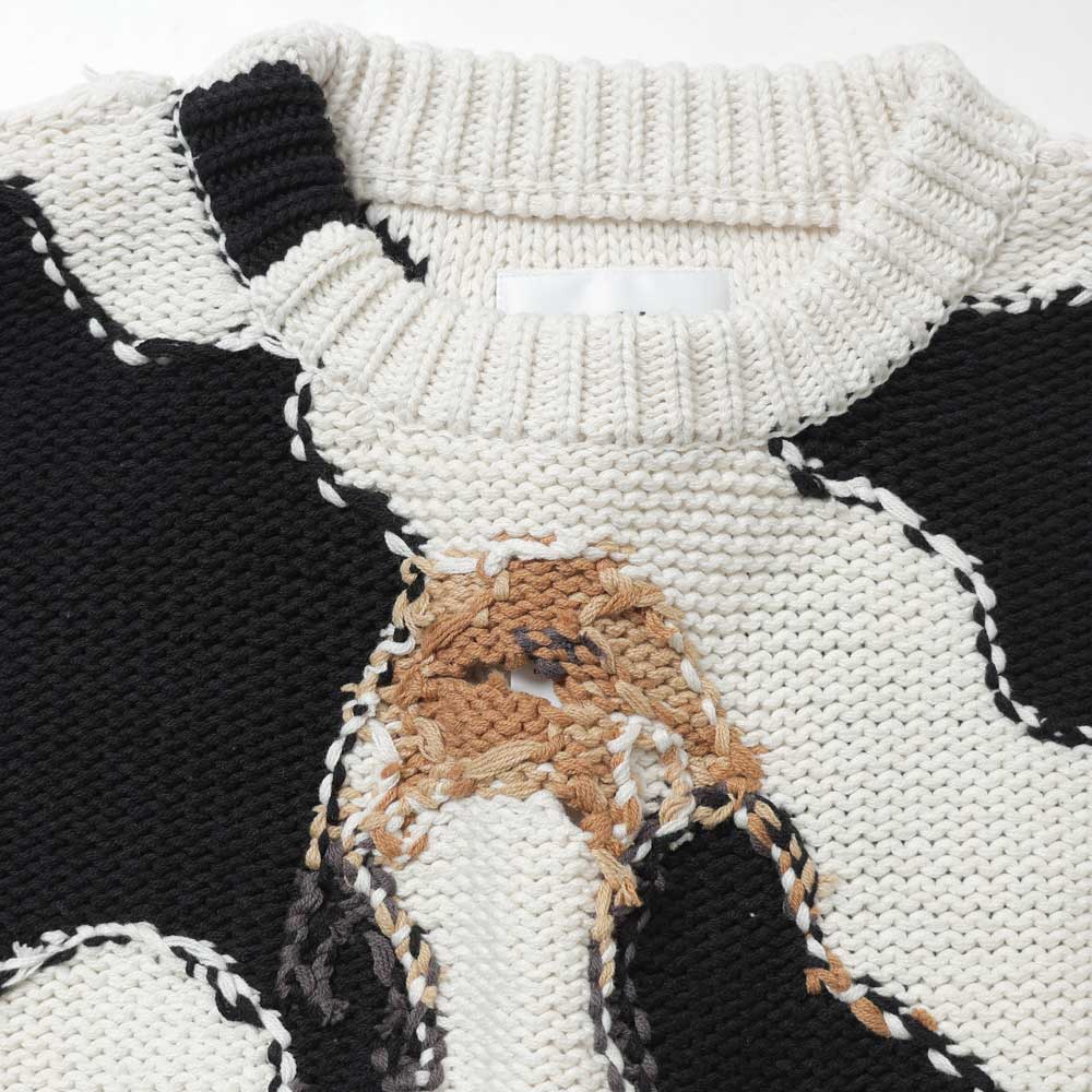 doublet(ダブレット)ACTING COW KNIT PULLOVER (26SS58KN215