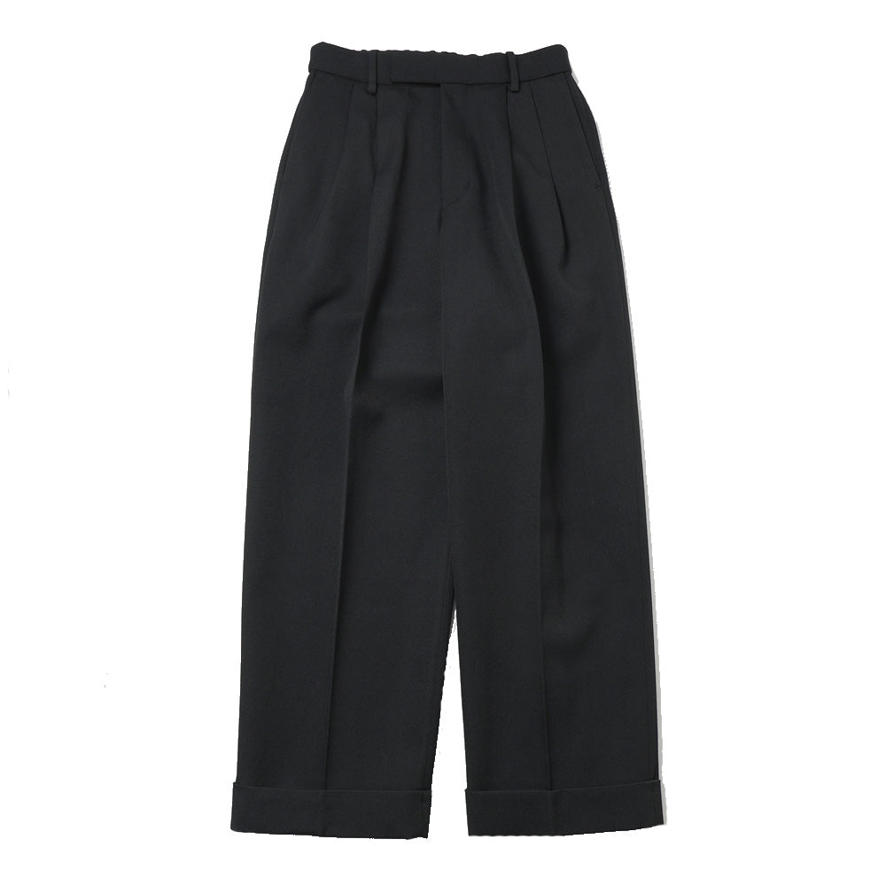 DOUBLE PLEATED SEMI EASY TROUSERS POLWARTH HARD TWILL