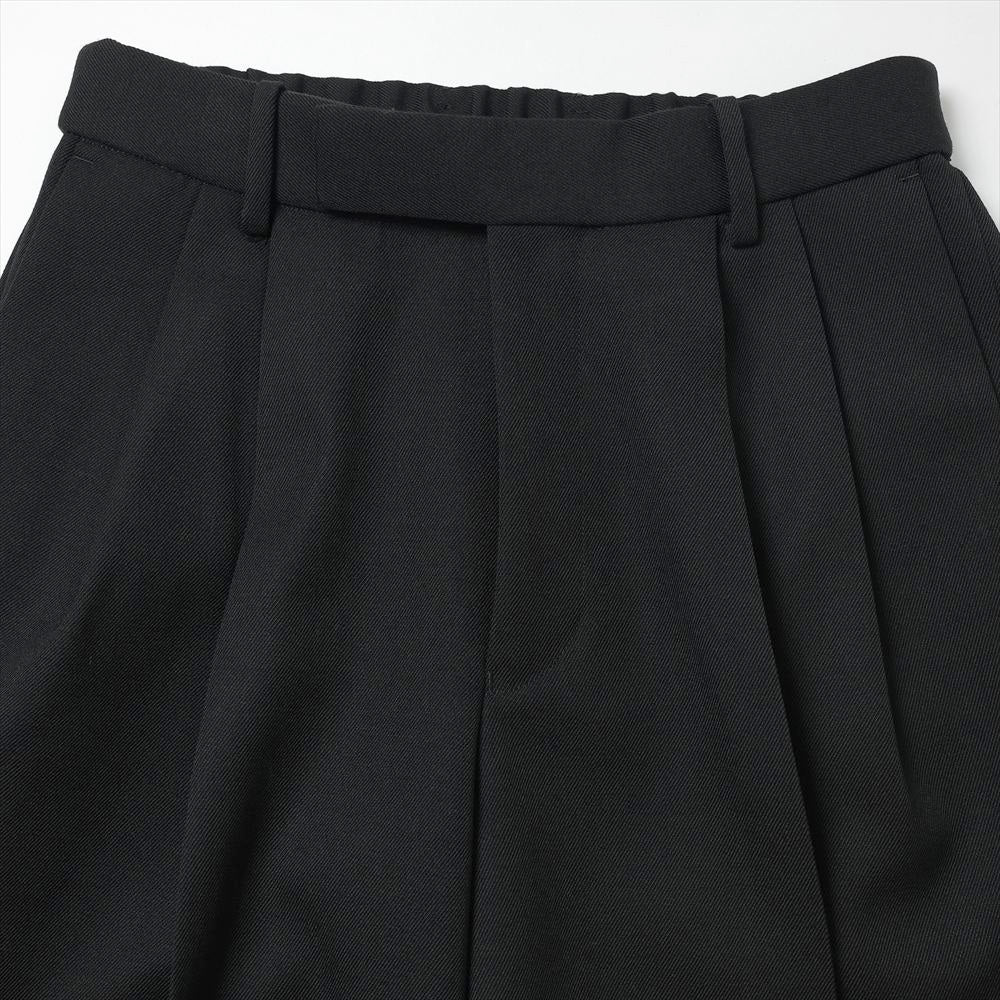 DOUBLE PLEATED SEMI EASY TROUSERS POLWARTH HARD TWILL
