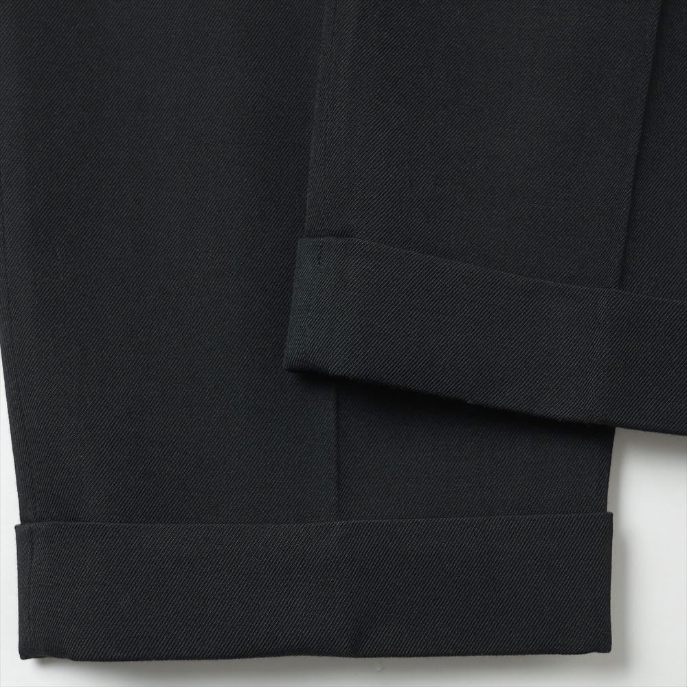 DOUBLE PLEATED SEMI EASY TROUSERS POLWARTH HARD TWILL