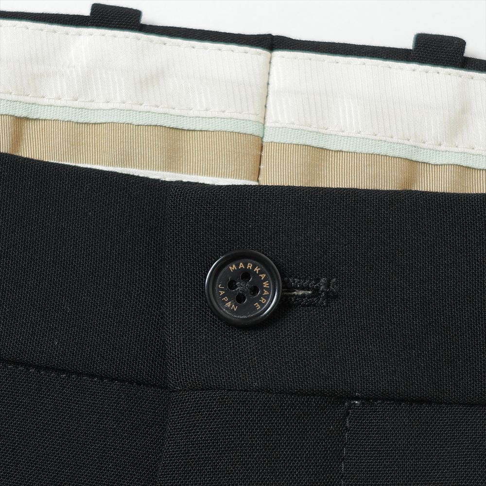 FLAT FRONT WIDE TROUSERS ORGANIC SURVIVAL CLOTH TROPICAL