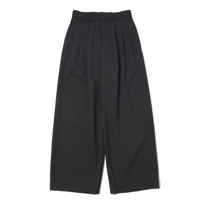 TRIPLE PLEATED WIDE TROUSERS ORGANIC SURVIVAL CLOTH TROPICAL