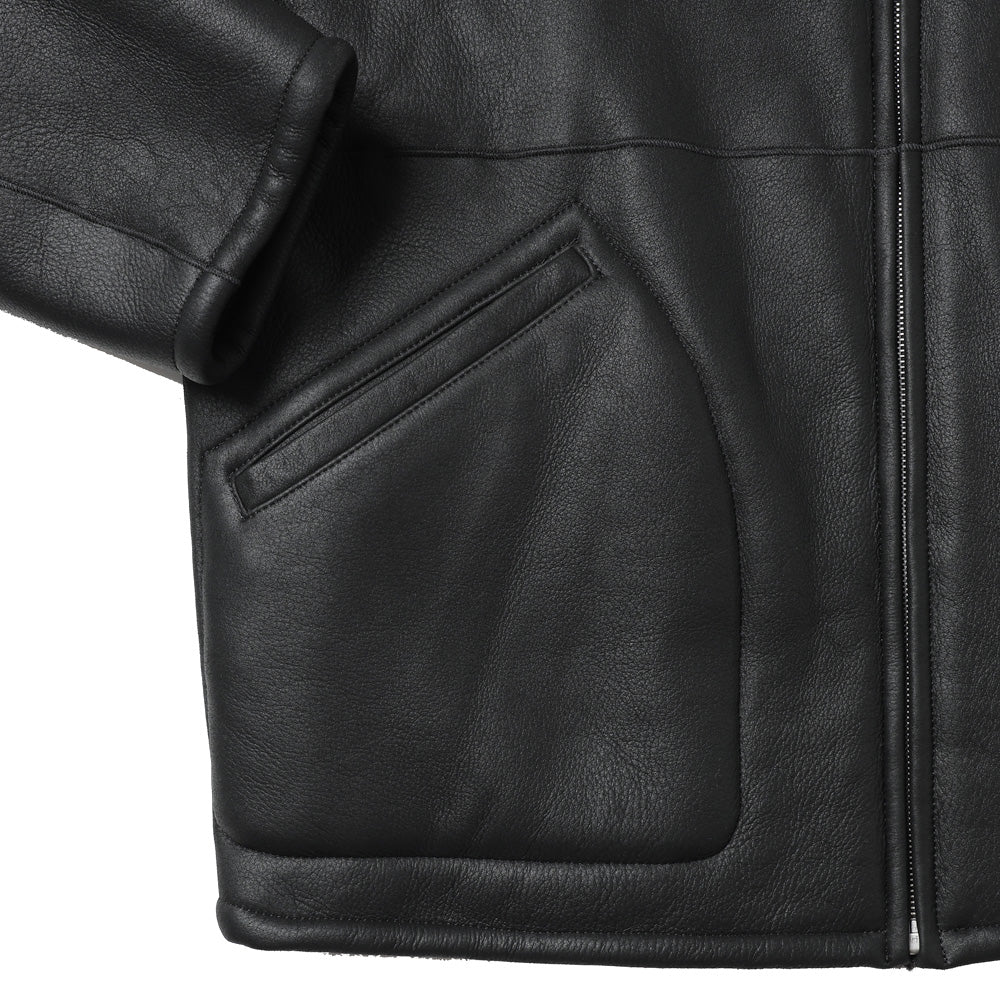 MERINO MOUTON ZIP BLOUSON