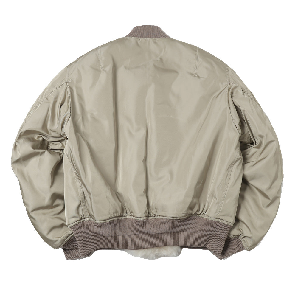 SILK TWILL FLIGHT BLOUSON / MERINO MOUTON LINING