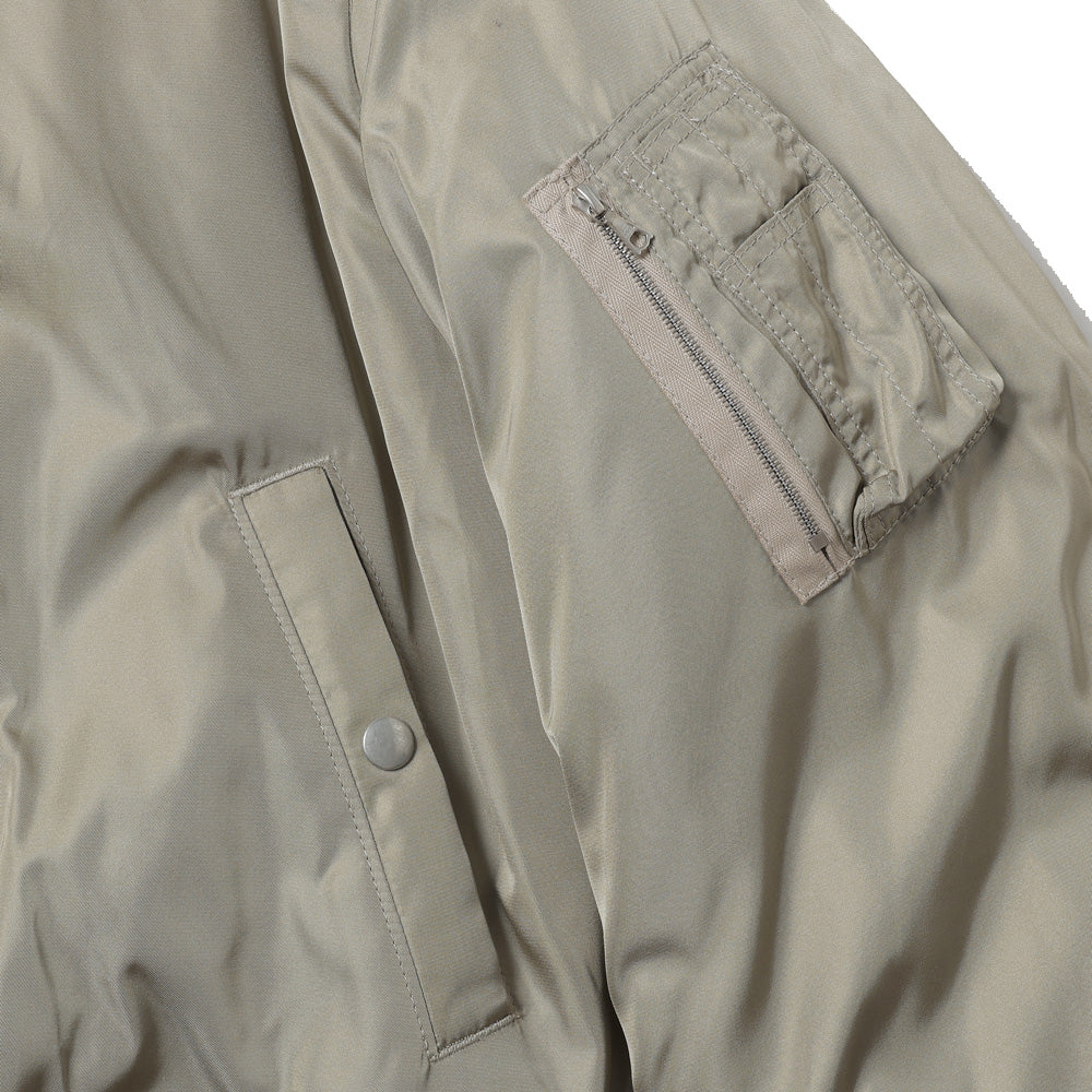 SILK TWILL FLIGHT BLOUSON / MERINO MOUTON LINING