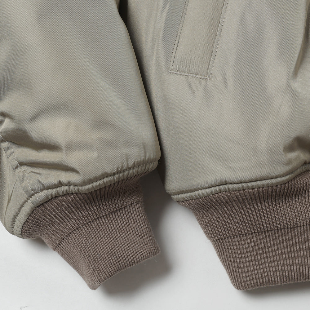 SILK TWILL FLIGHT BLOUSON / MERINO MOUTON LINING