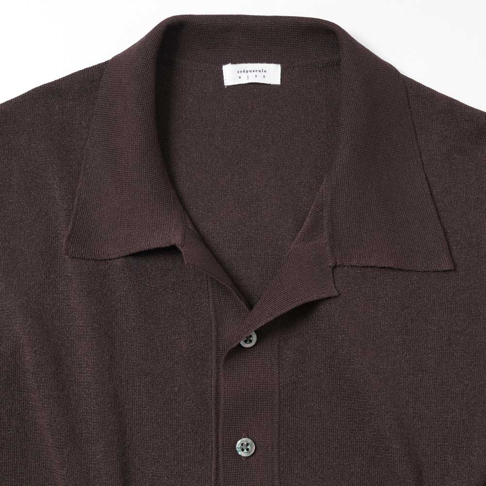 crepuscule Wash Open Collar S/S Shirt (2601-017) | crepuscule
