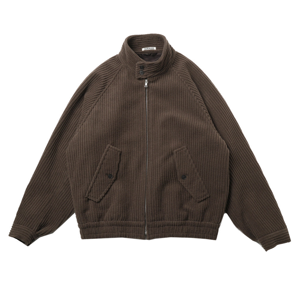 WOOL CASHMERE CORDUROY ZIP BLOUSON