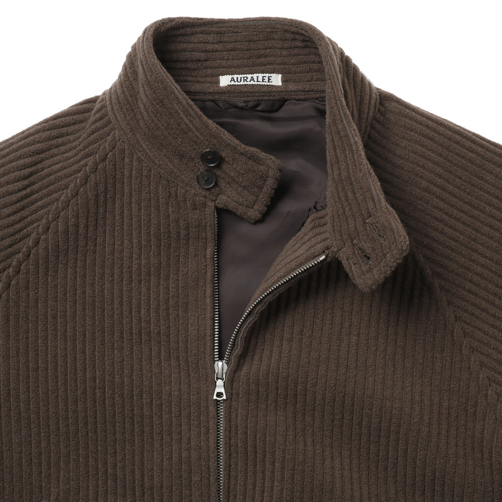 WOOL CASHMERE CORDUROY ZIP BLOUSON