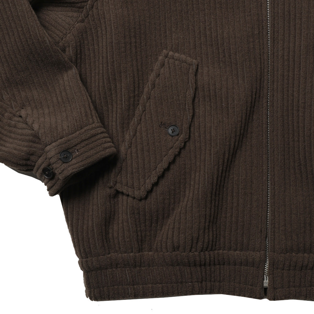 WOOL CASHMERE CORDUROY ZIP BLOUSON