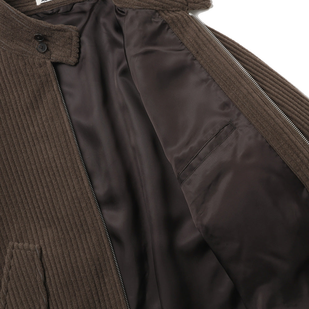 WOOL CASHMERE CORDUROY ZIP BLOUSON
