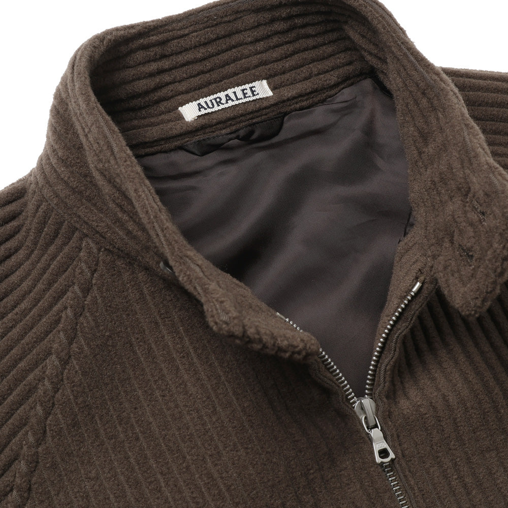 WOOL CASHMERE CORDUROY ZIP BLOUSON