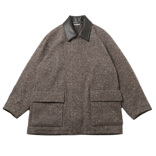 HOMESPUN TWEED ZIP BLOUSON