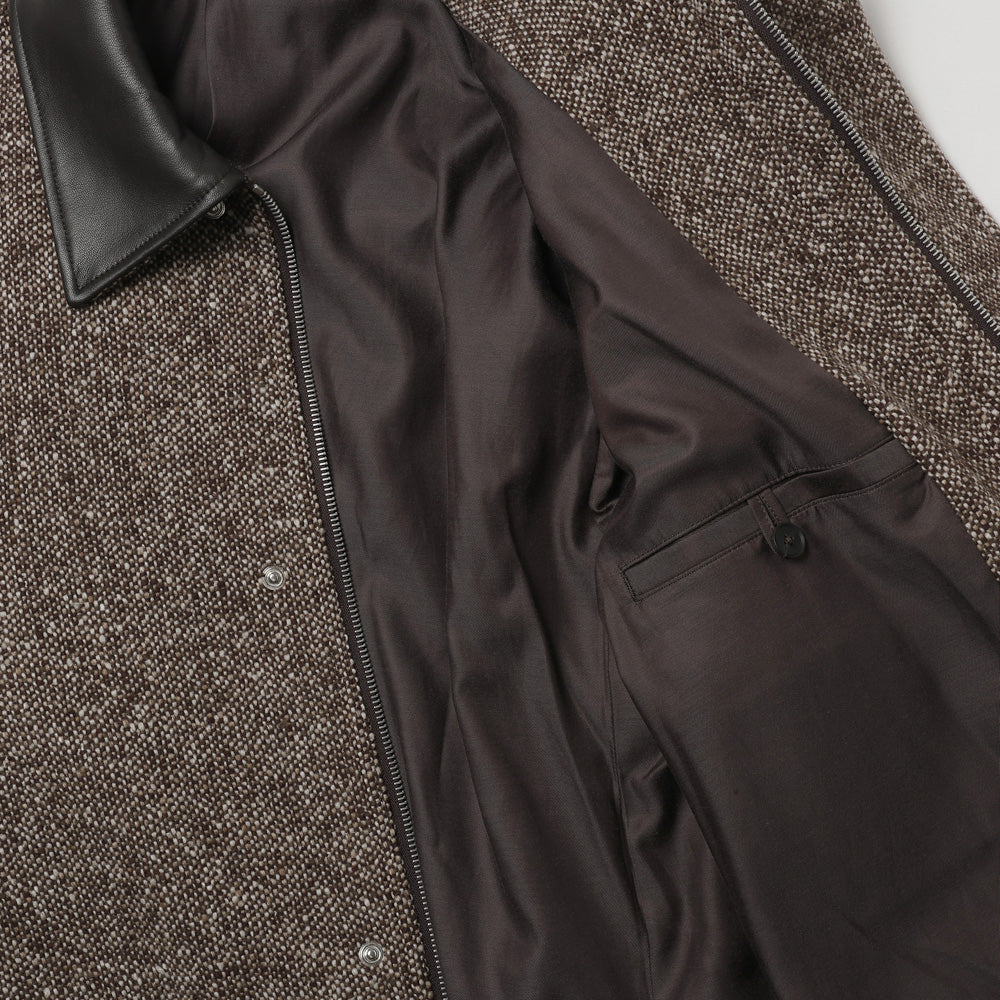 HOMESPUN TWEED ZIP BLOUSON