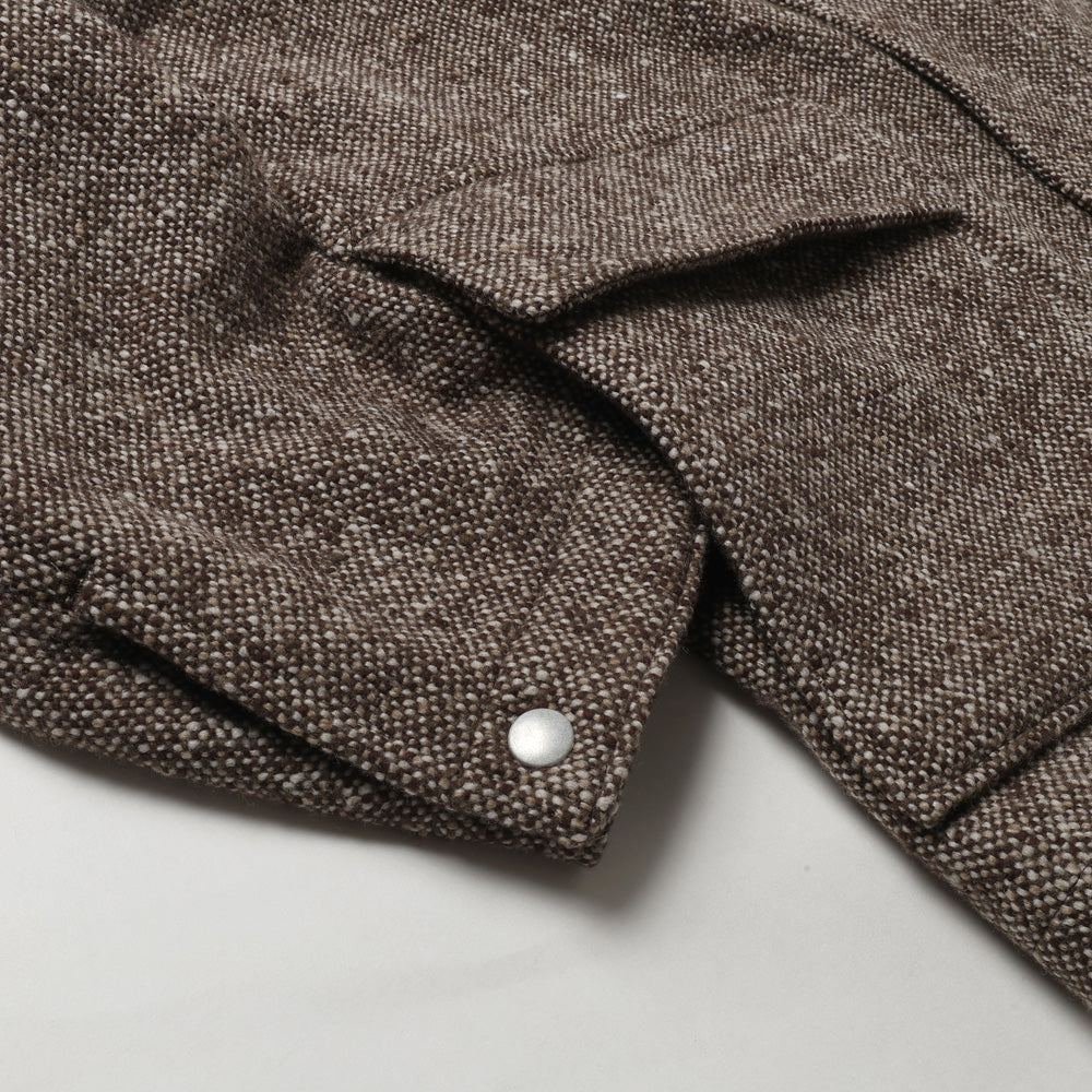HOMESPUN TWEED ZIP BLOUSON