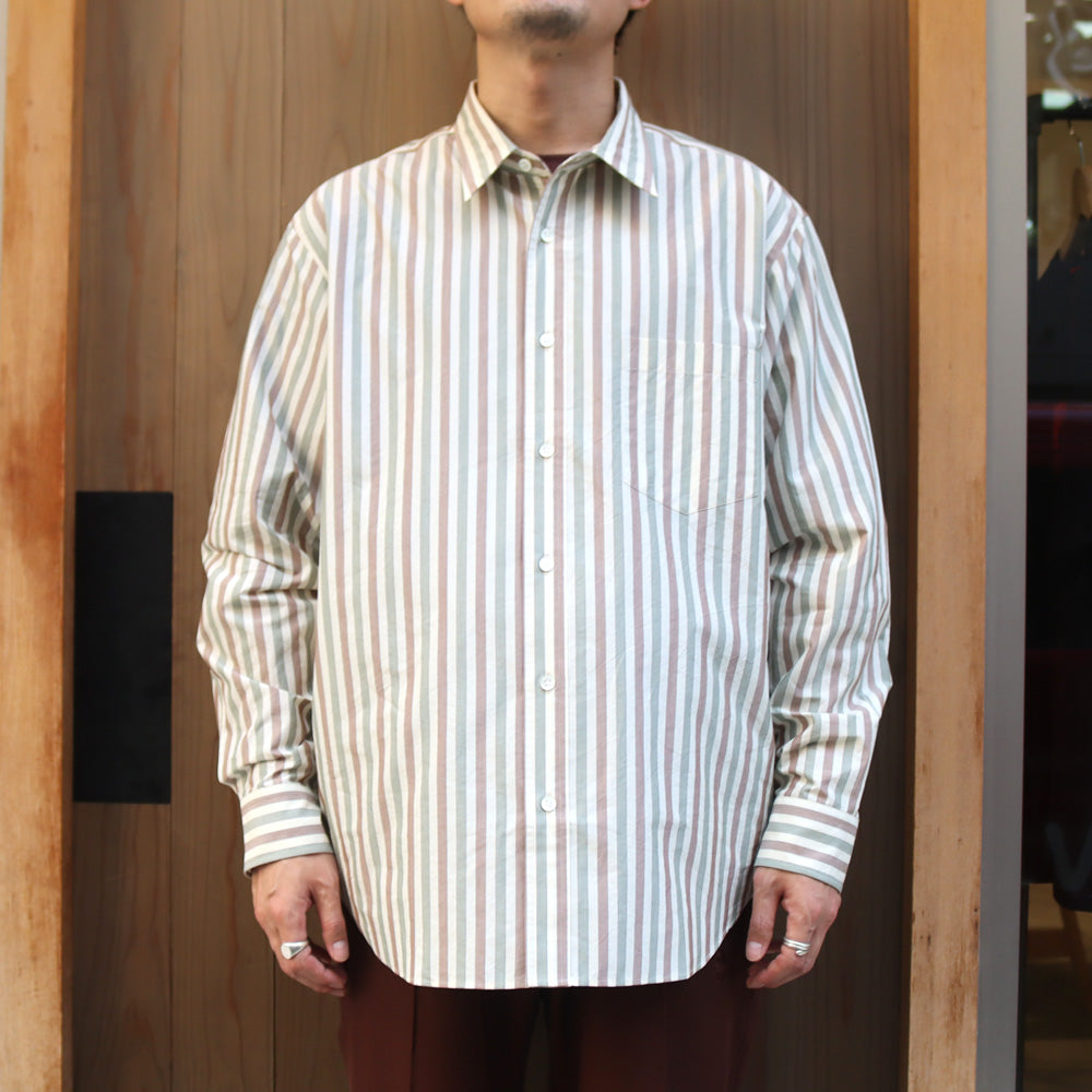 Cotton Silk Stripe Shirt