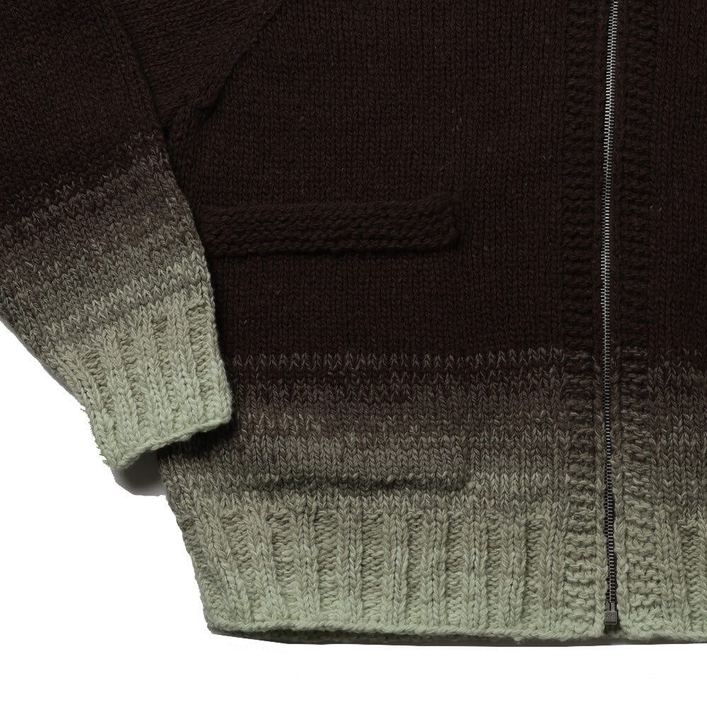 WOOL LOW-GAUGE KNIT ZIP COWICHAN