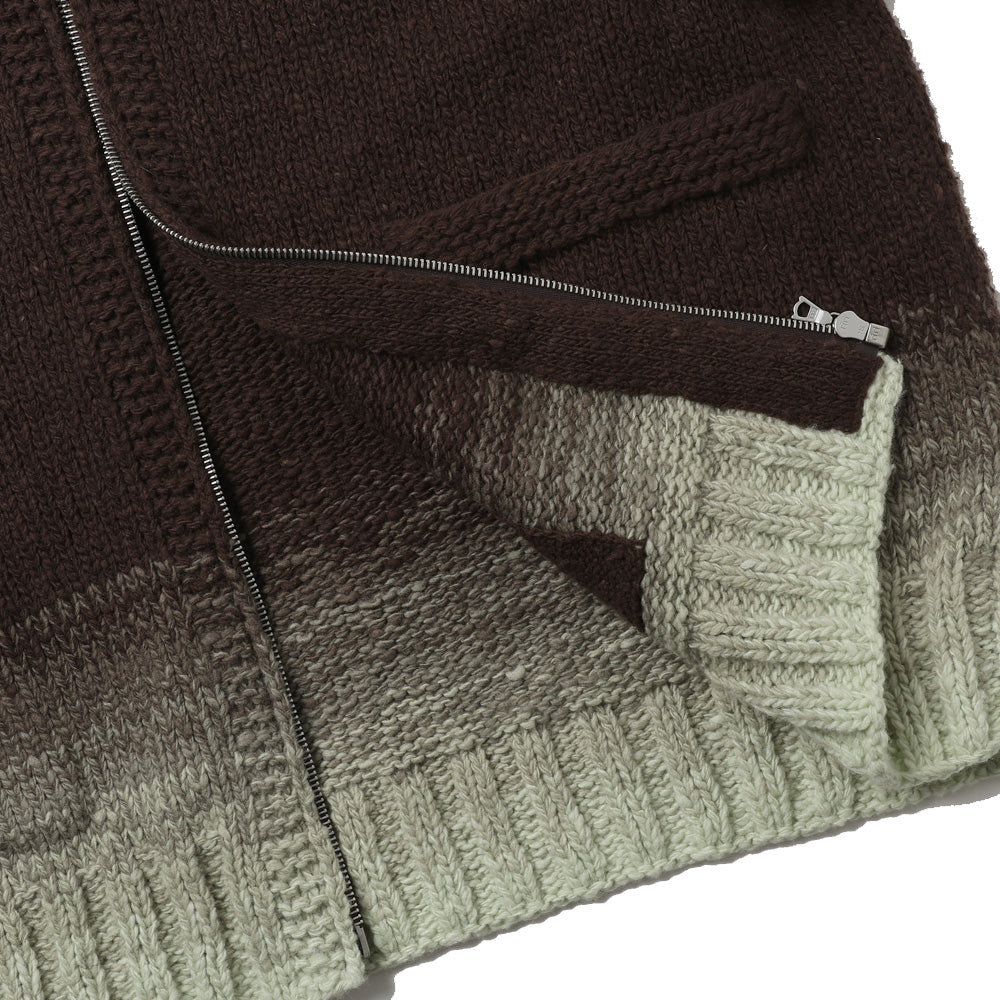 WOOL LOW-GAUGE KNIT ZIP COWICHAN