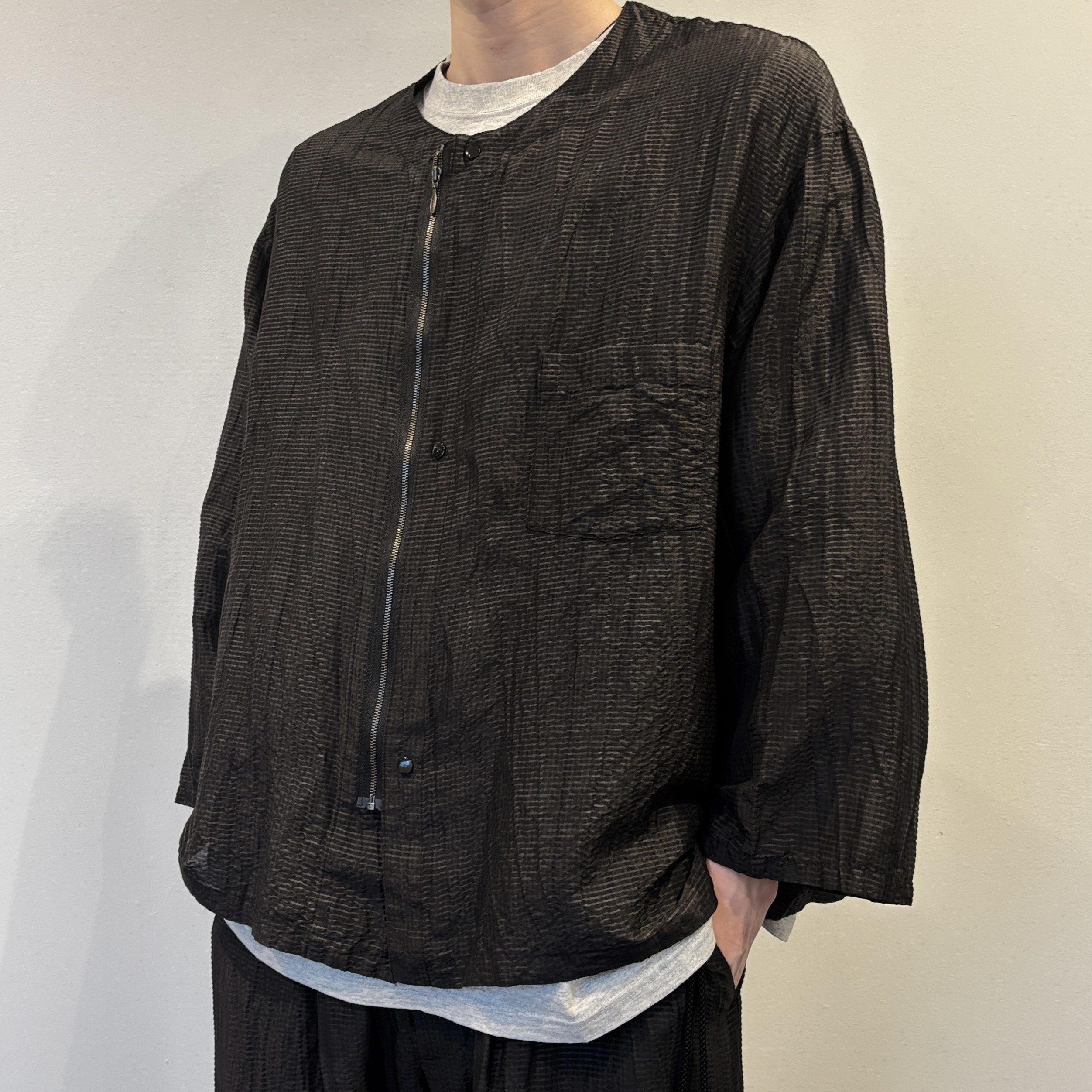 barbell object zip sh (bo-06s08) | barbell object / Shirt (MEN