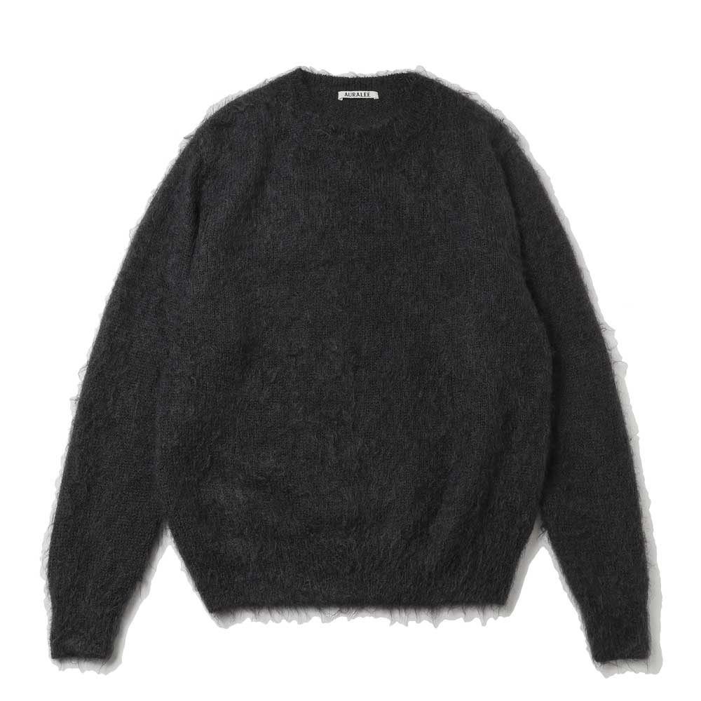 BRUSHED SUPER KID MOHAIR KNIT P/O
