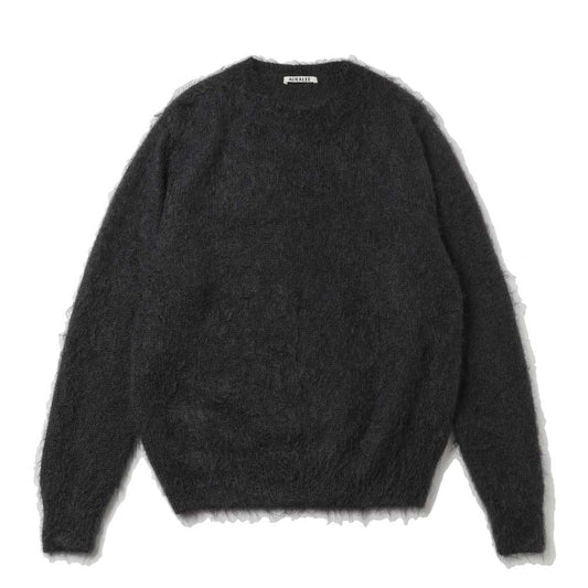 BRUSHED SUPER KID MOHAIR KNIT P/O
