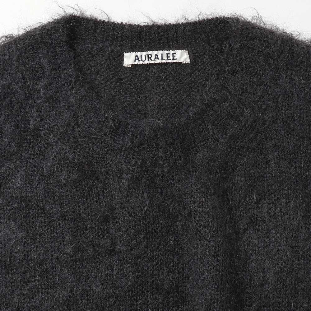 BRUSHED SUPER KID MOHAIR KNIT P/O
