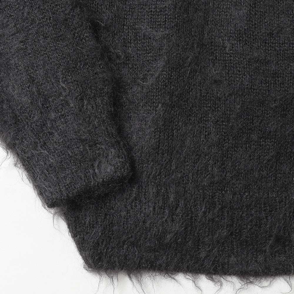 BRUSHED SUPER KID MOHAIR KNIT POLO