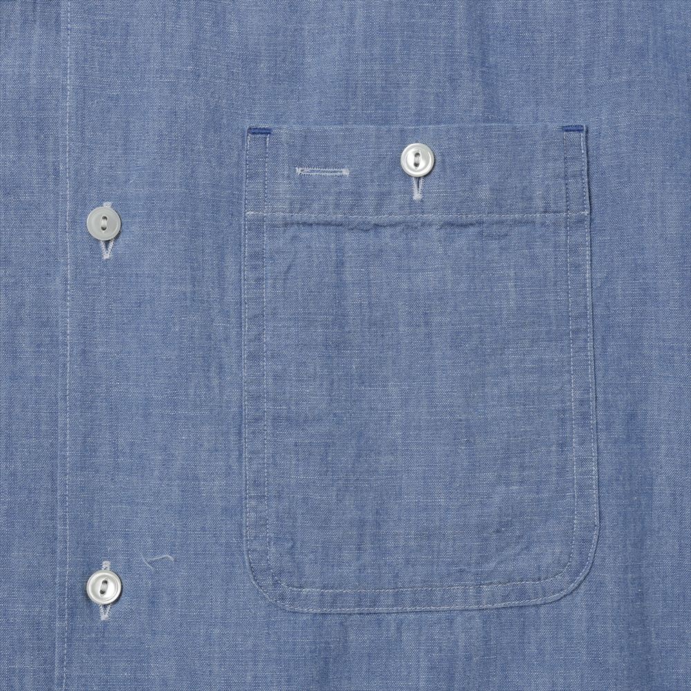 Unlikely Unlikely Open Collar Work Chambray with Flower (U26S-11