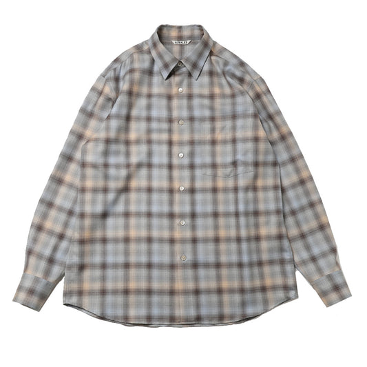 SUPER LIGHT WOOL CHECK SHIRT