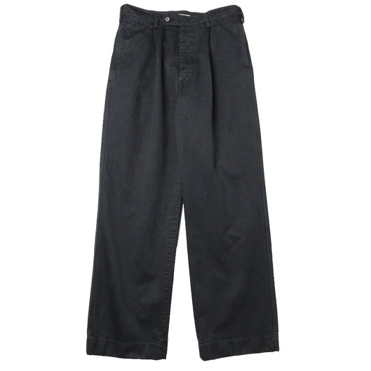 GARMENT-DYED FINX CHINO ONE-TUCK WIDE PANTS