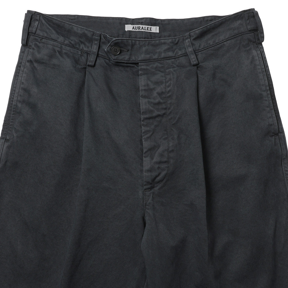 GARMENT-DYED FINX CHINO ONE-TUCK WIDE PANTS