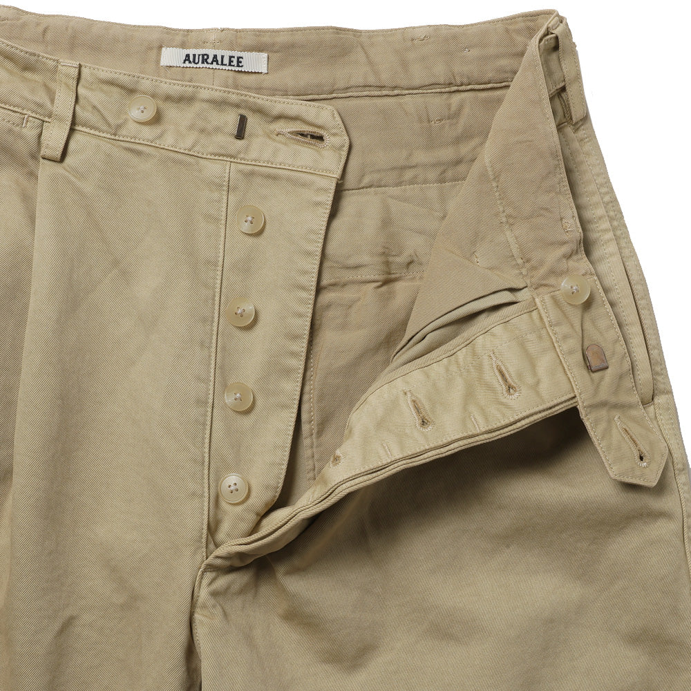 GARMENT-DYED FINX CHINO ONE-TUCK WIDE PANTS