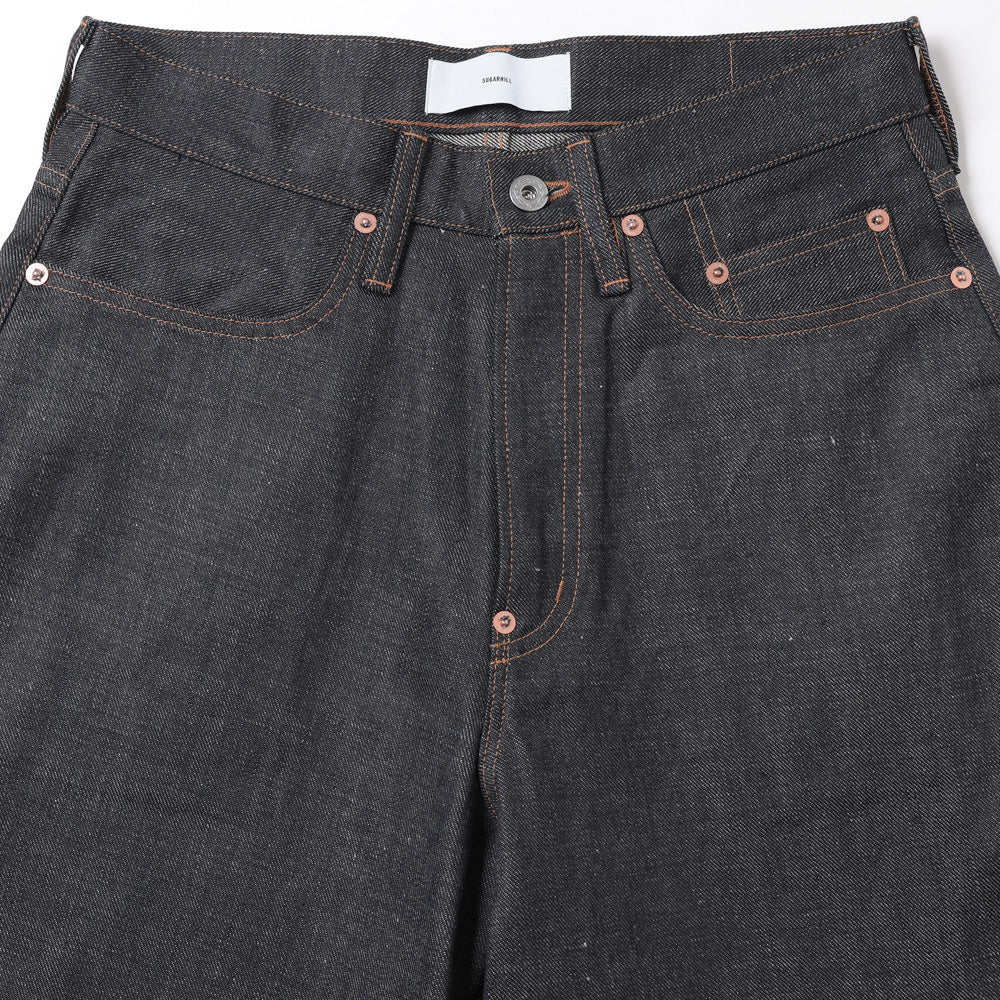 MODERN DENIM SHORT TROUSERS WIDE CUT