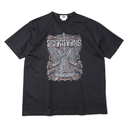 度詰め天竺 製品プリント SCORPIONS T906