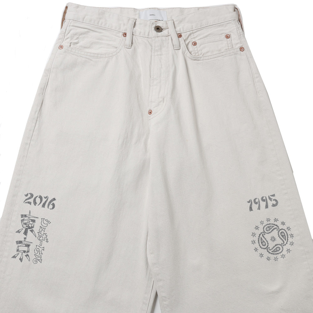 TATTOO FLASH PRINT MODERN DENIM WIDE CUT