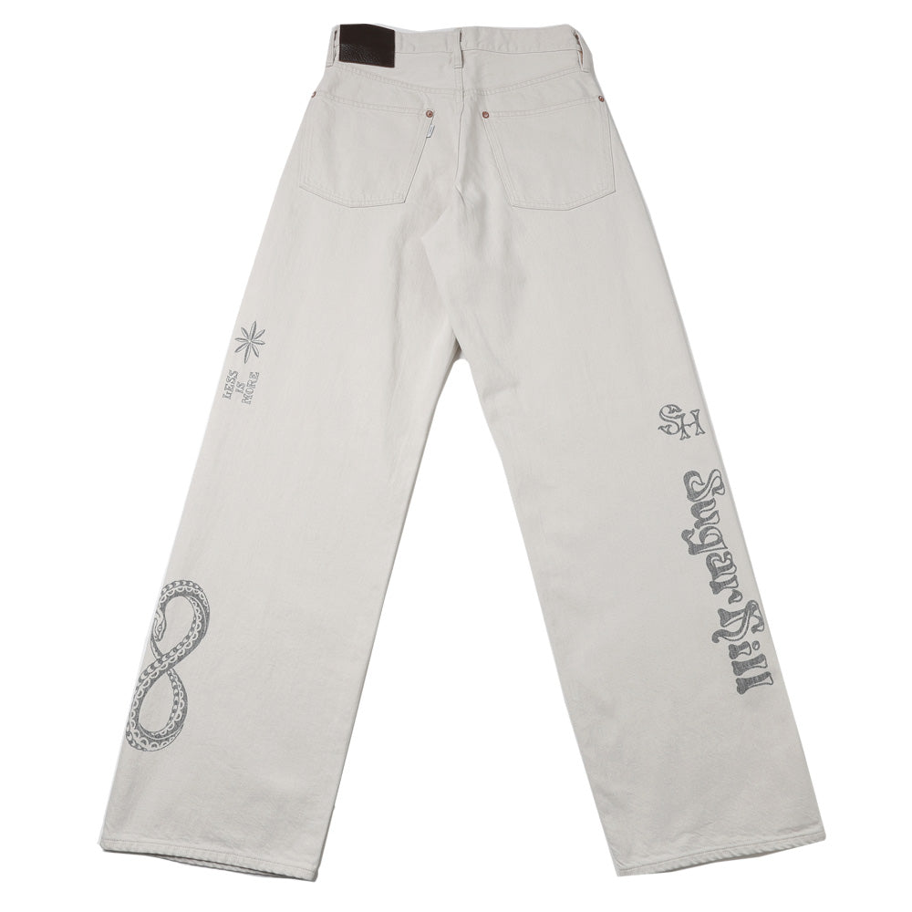 R*_様 TATTOO FLASH PRINT MODERN DENIM WID TATTOO FLASH PRINT MODERN DENIM WIDE CUT(W30 ECRU): SUGARHILL