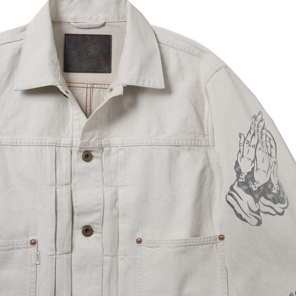 TATTOO FLASH PRINT DENIM JACKET