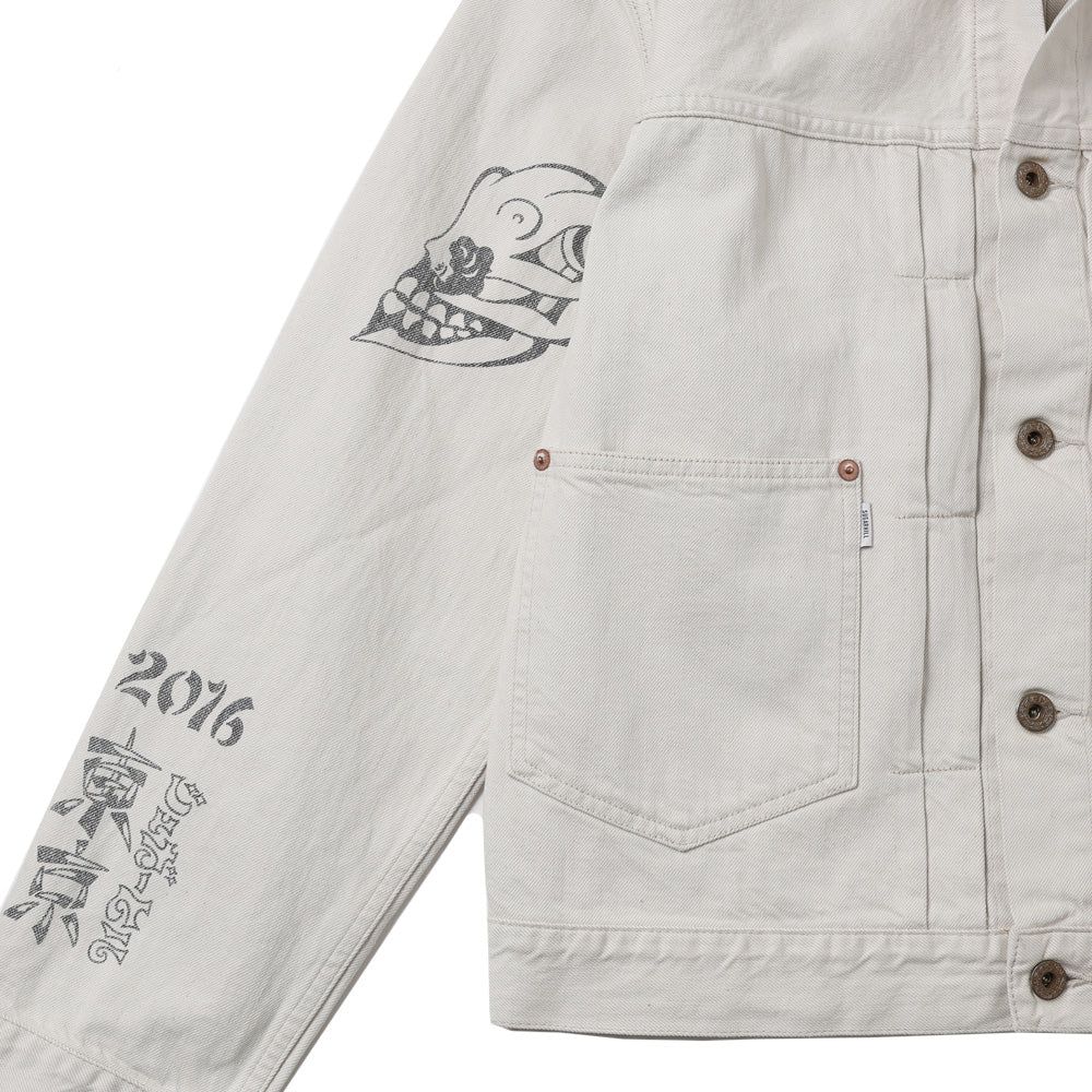 TATTOO FLASH PRINT DENIM JACKET