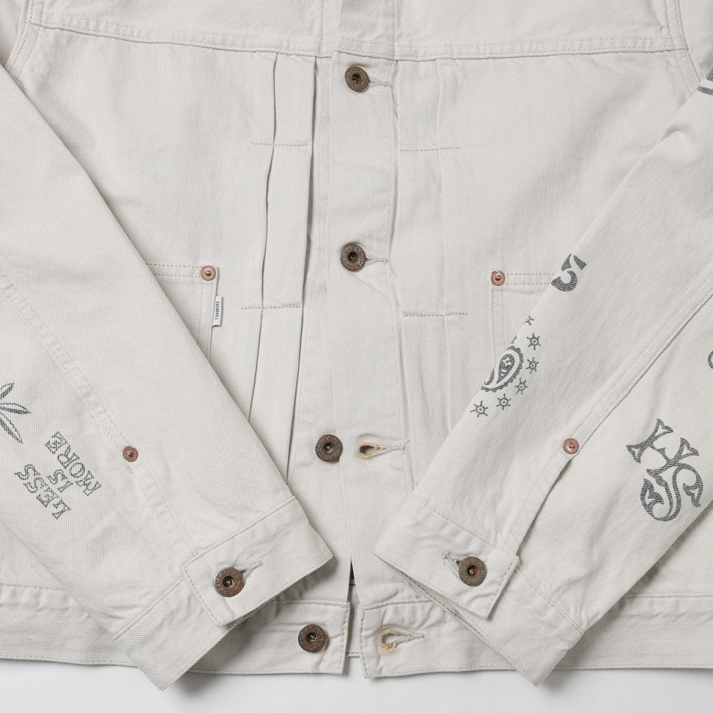 TATTOO FLASH PRINT DENIM JACKET