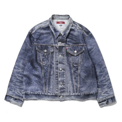 Cotton twill inkjet print Levi's double name BerBerjin J911