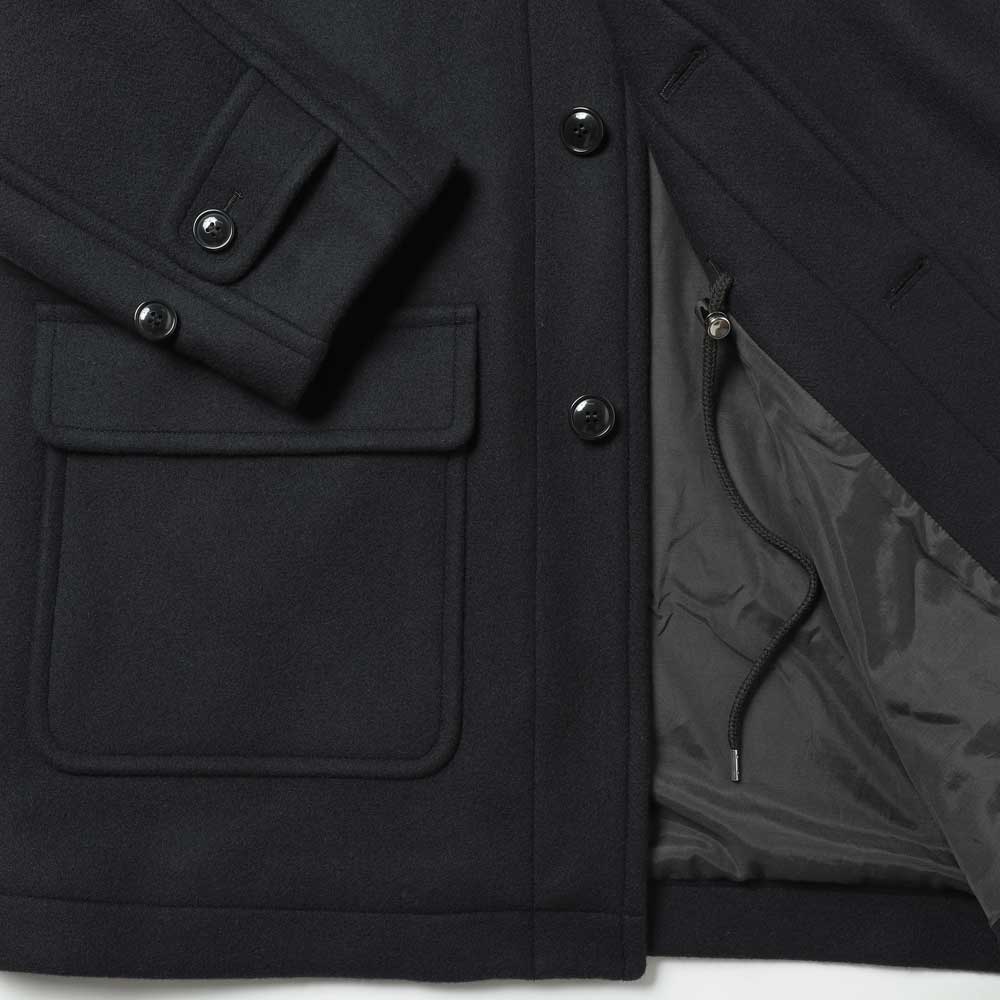 Hooded Melton Half Coat