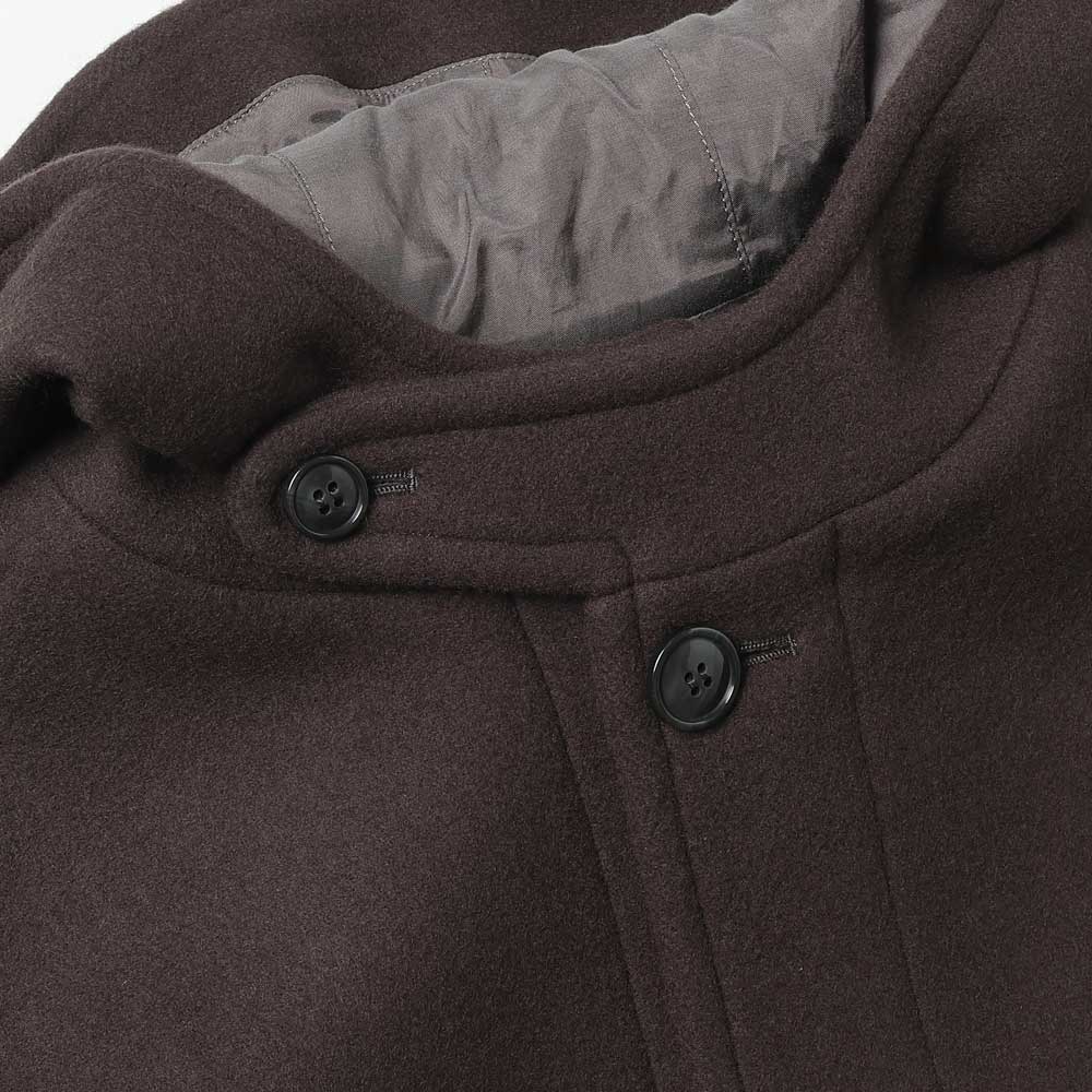 Hooded Melton Half Coat