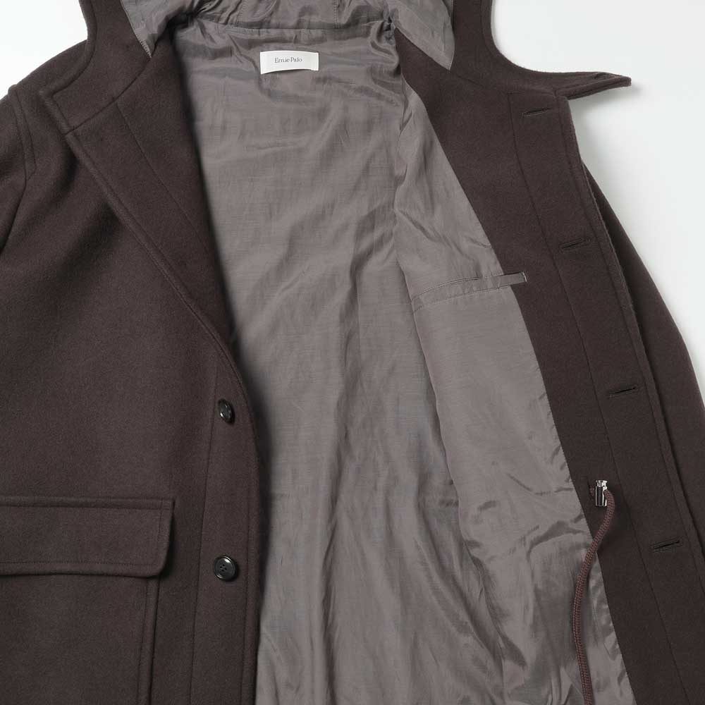 Hooded Melton Half Coat