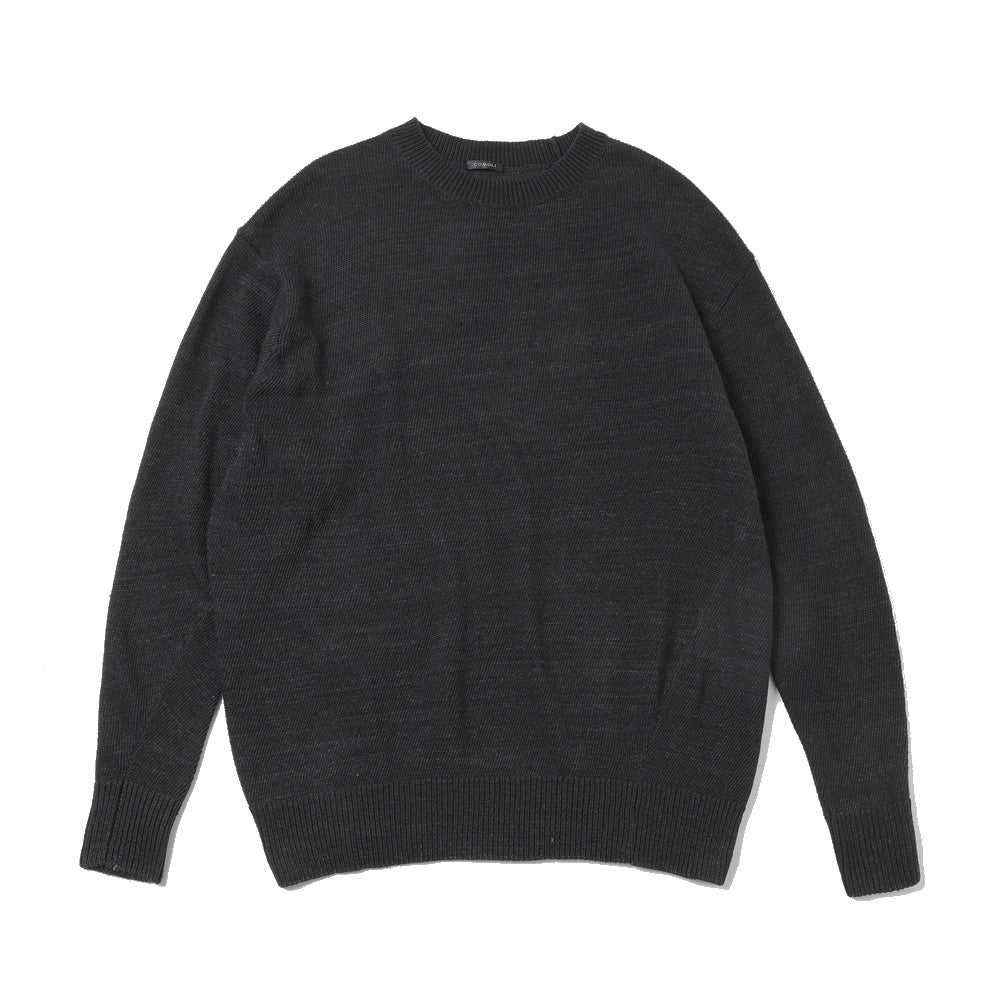 Black crew neck knit