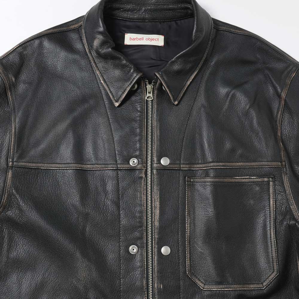 barbell object leather coverall (bo-07a10) | barbell object
