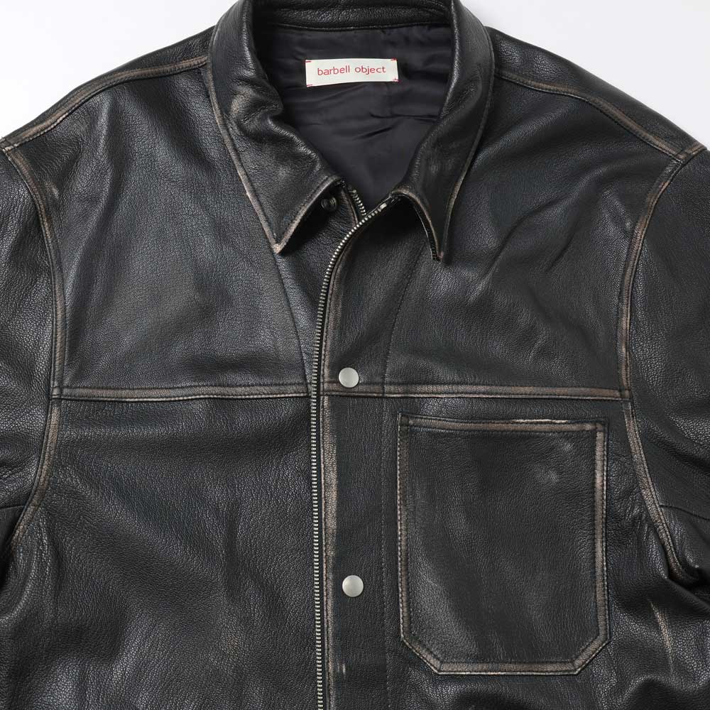 barbell object leather coverall (bo-07a10) | barbell object