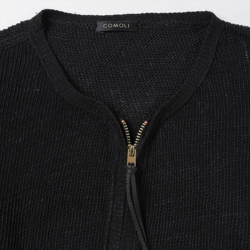 【新品】COMOLI 26ss 8G ジップカーディガン 黒 COMOLI - comoli 26ss 8g ジップカーディガン 黒 3の通販 by ぽー
